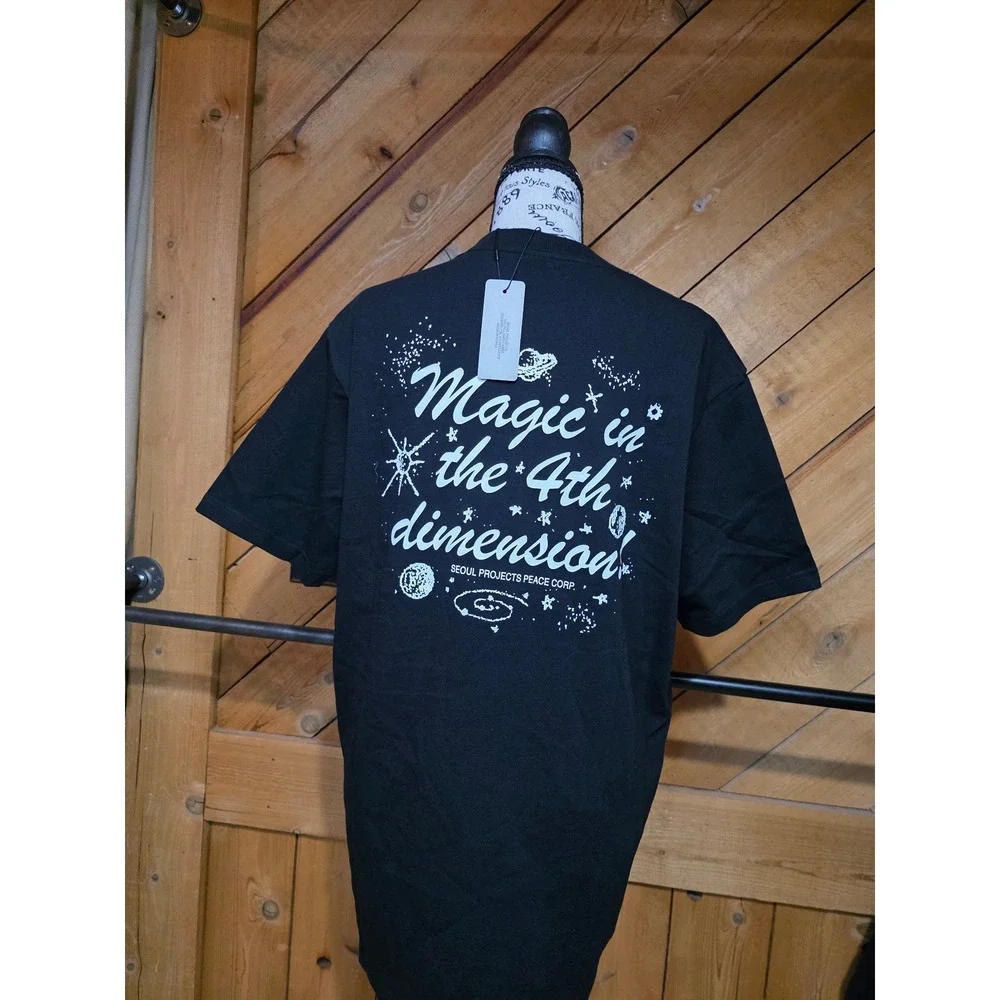 Seoul Projects Magic in the 4th Dimension Black Graphic T-Shirt Mens‎ XL NWT